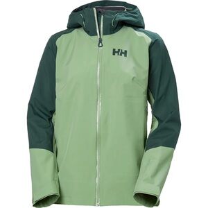 NEW Helly Hansen Green Ski Jacket with Hood and Lightweight Design